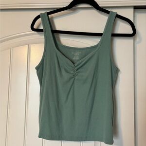 American Eagle Cropped Cinch-Front Tank Top